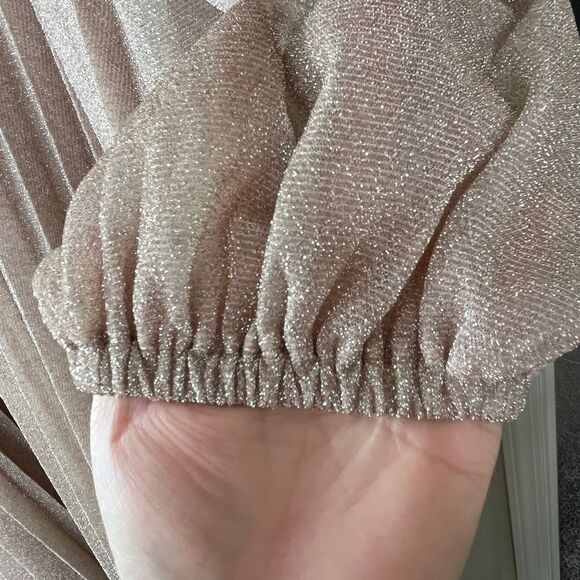 Maxi SHEIN Long Sleeve Women’s Dress Pleated Blush Pink Size 3XL #652 - Picture 9 of 16